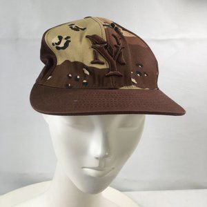 Ahnor Cap Hat Mens 7 1/2 Brown Tan New York Yankees Fitted Military camouflage